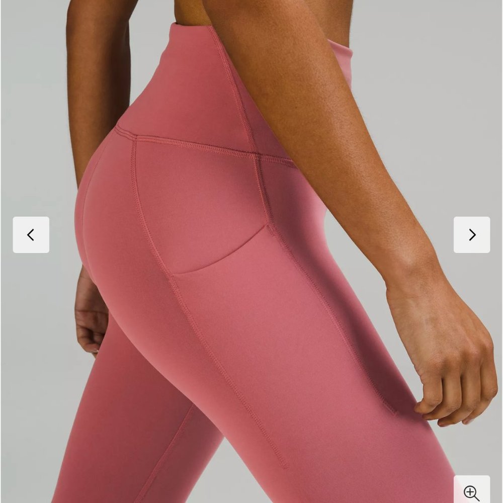 NWOT Lululemon Wunder Train High-Rise Crop with Pockets 23" - Brier Rose